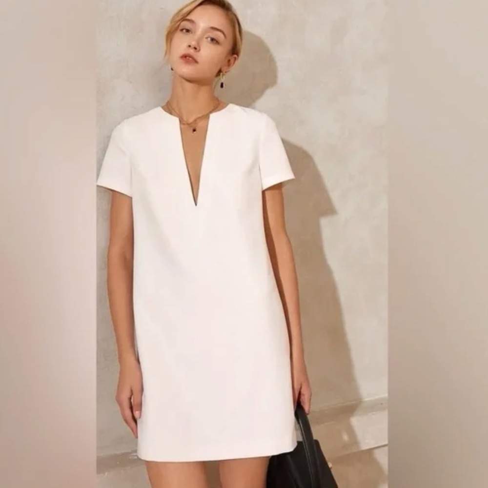 NWT AEL Amy Enjoy Life White V-Neck Dress XXL